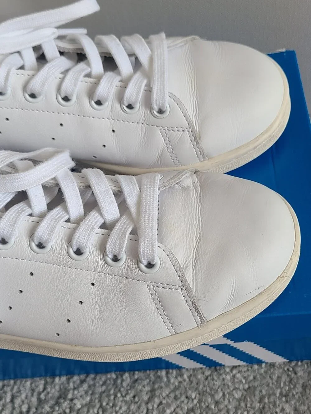 Adidas Stan Smith Tennis Shoes - Cloud White/Wonder White - Men's Size 8